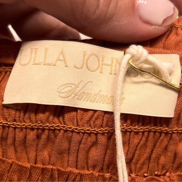 NWT Ulla Johnson Madeline Smocked Dress Clay Handmade Sz 2 MSRP $595 - Picture 7 of 12